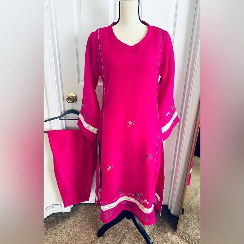 PAKISTANI COUTURE DESIGNER FORMAL BRIDAL DRESS 2 PIECE